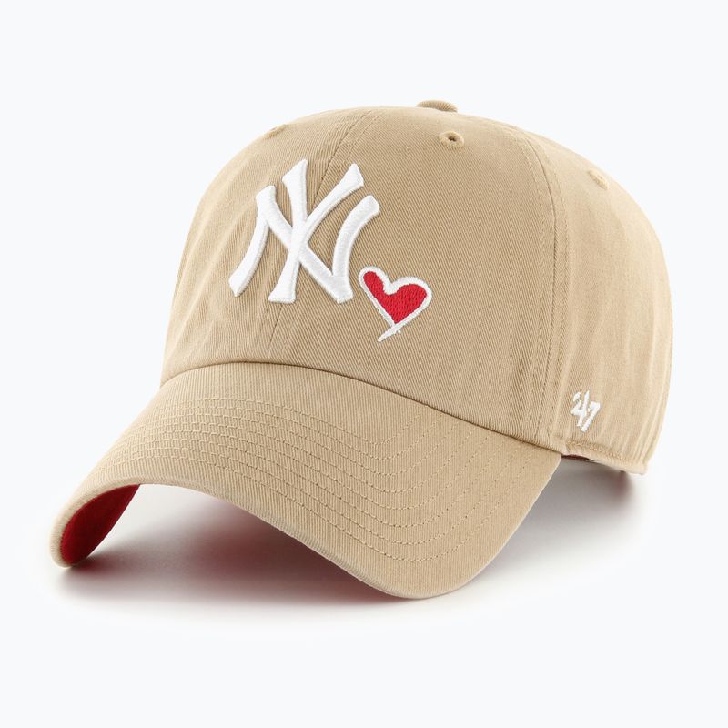 Kepuraitė su snapeliu 47 Brand MLB New York Yankees Icon CLEAN UP khaki