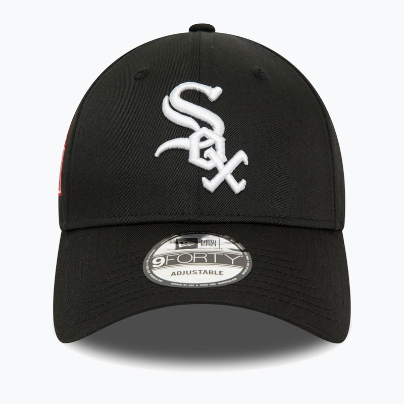 Vyriška New Era Patch 9Forty Chicago White Sox beisbolo kepuraitė juoda 3