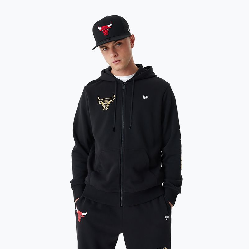 Vyriškas džemperis New Era Team Script FZ Hoody Chicago Bulls black