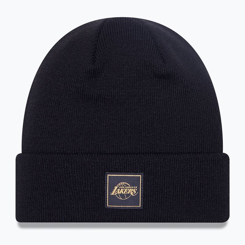 Žieminė kepurė New Era Metalic Badge Cuff Knit Los Angeles Lakers black