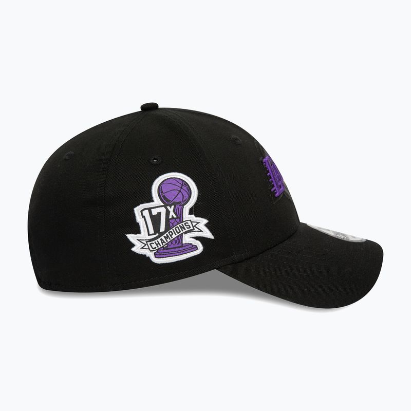 Vyriška New Era Side Patch 9Forty Los Angeles Lakers beisbolo kepuraitė juoda 5