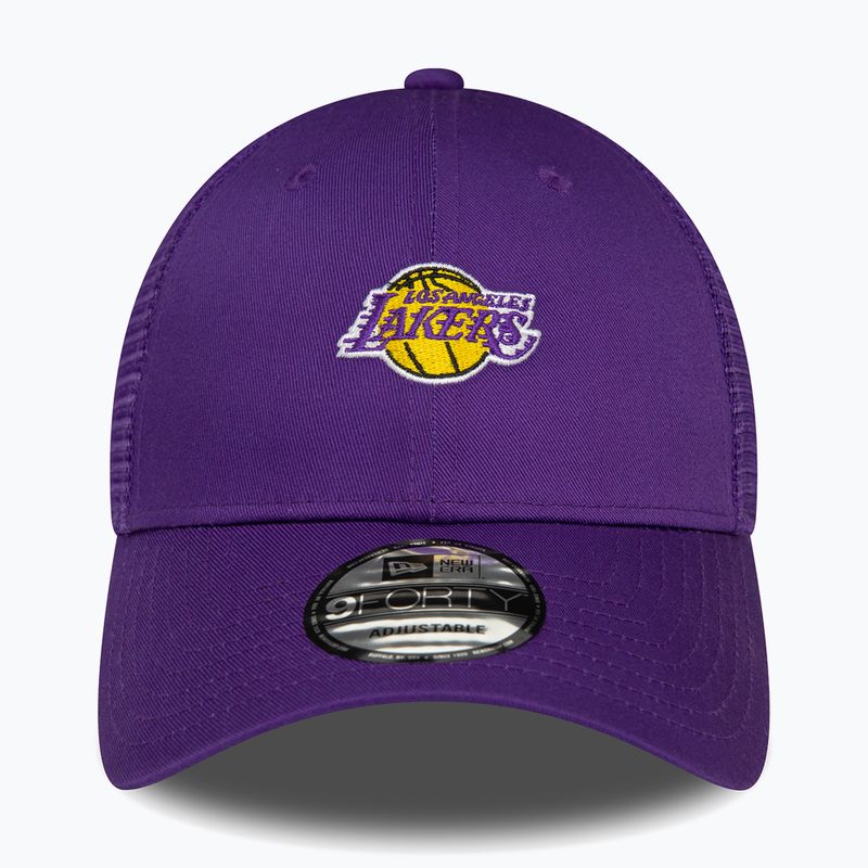 Vyriška New Era Home Field 9Forty Trucker Los Angeles Lakers beisbolo kepuraitė violetinė 3