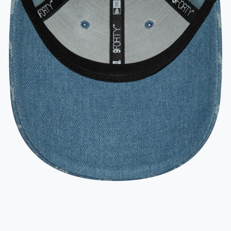 Moterų New Era Denim Mono 9Forty New York Yankees med blue beisbolo kepuraitė 5