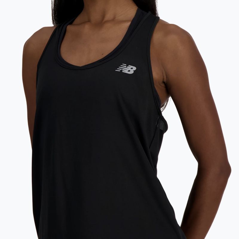 Moteriški bėgimo marškinėliai New Balance Sport Essentials Tank black/white 3