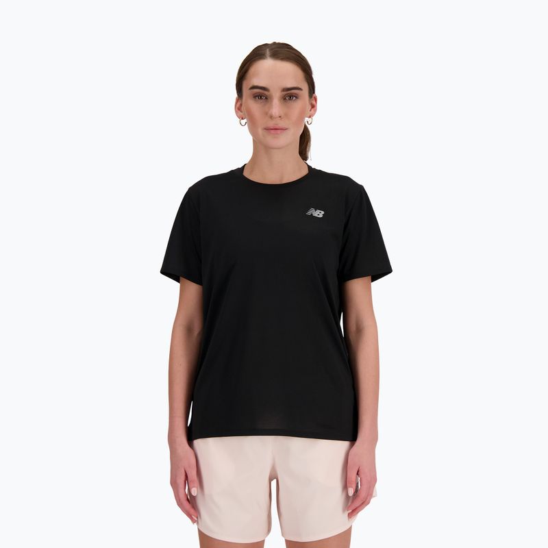 Moteriški bėgimo marškinėliai New Balance Essentials SS black