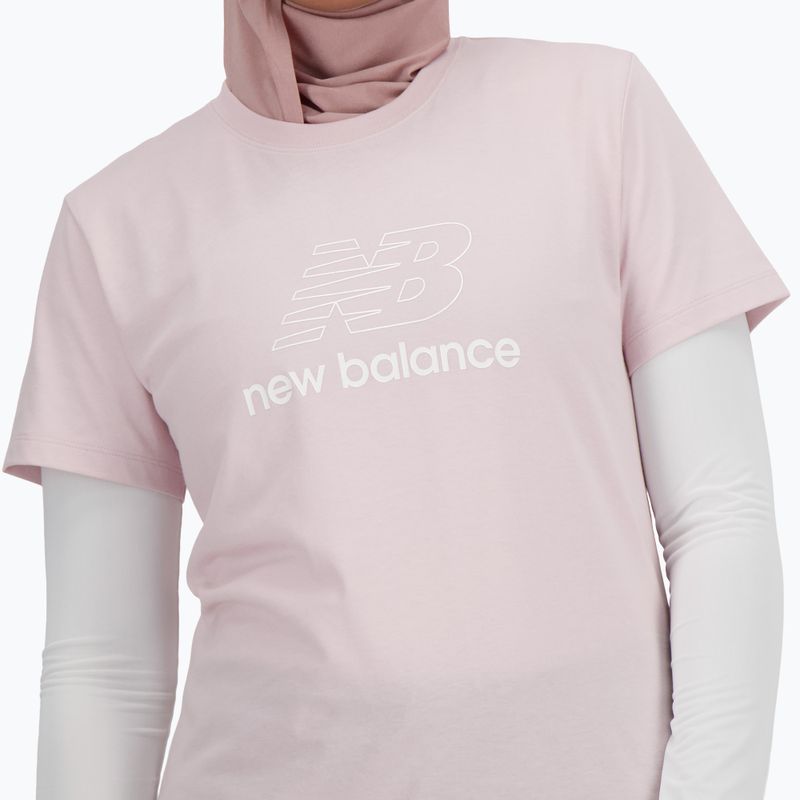 Moteriški marškinėliai New Balance Script Tee stonepin 4