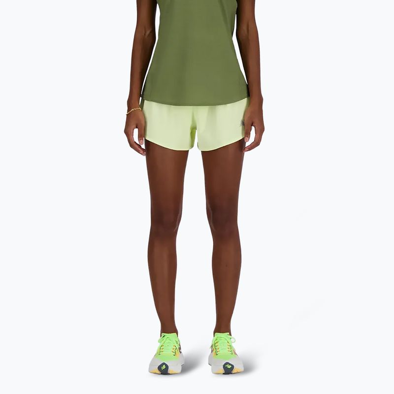 Moteriški bėgimo šortai New Balance RC Seamless 3 Inch lime light 3
