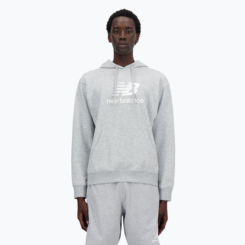 Vyriškas džemperis New Balance Stacked Logo French Terry Hoodie athletic grey