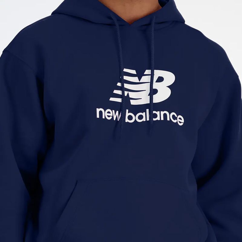 Vyriškas džemperis New Balance Stacked Logo French Terry Hoodie navy 4