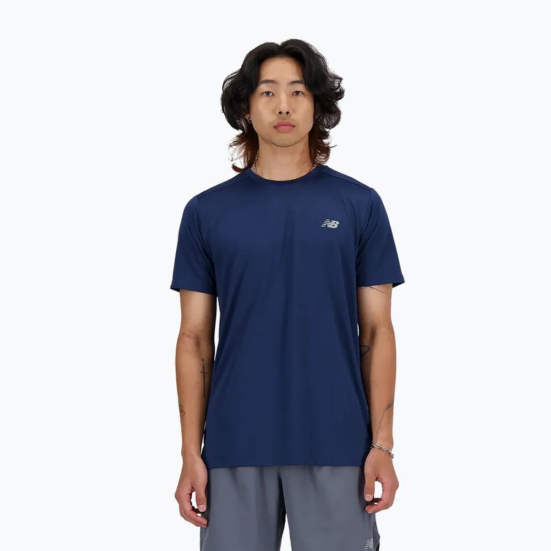 Vyriški marškinėliai New Balance Run SS navy
