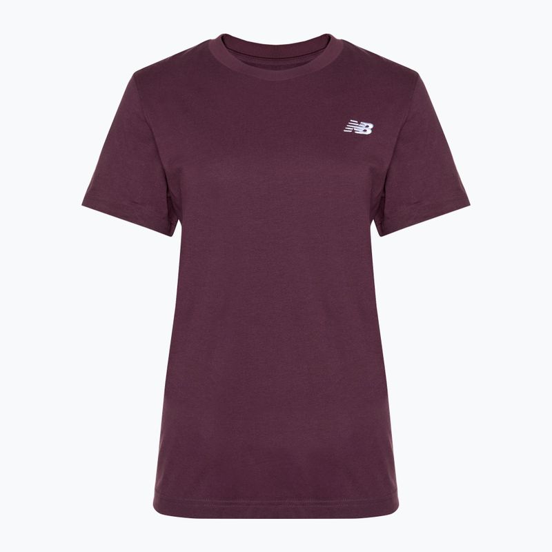 Moteriški marškinėliai New Balance Essentials Jersey plum brown