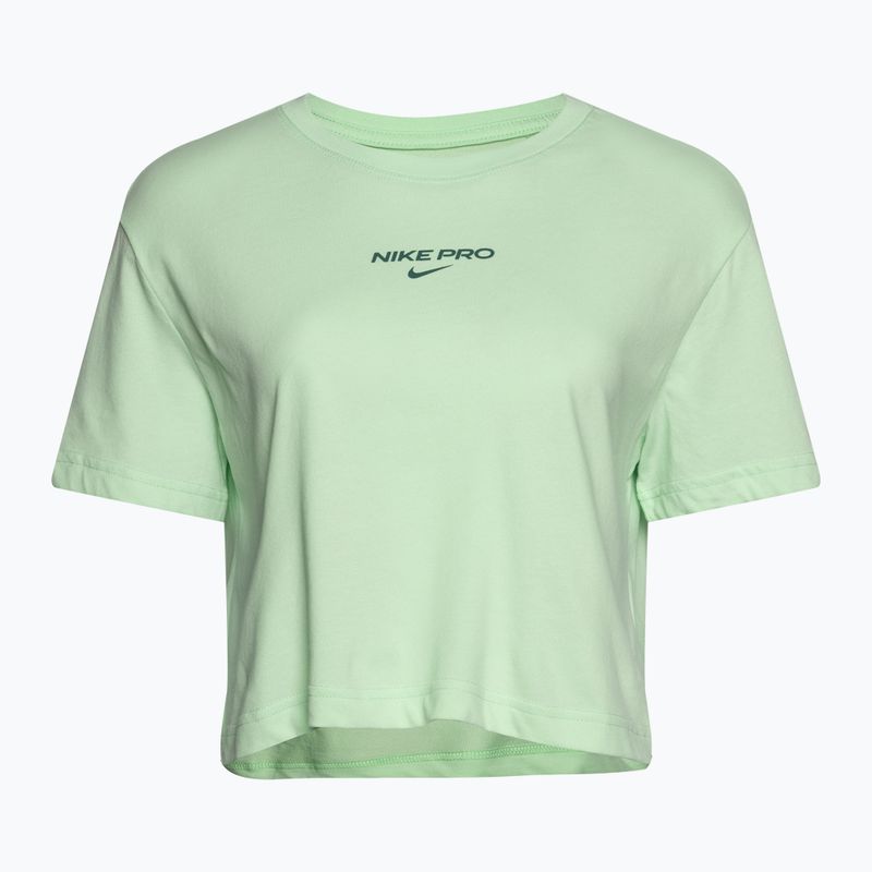 Moteriški treniruočių marškinėliai Nike Pro Dri-Fit Cropped vapour green