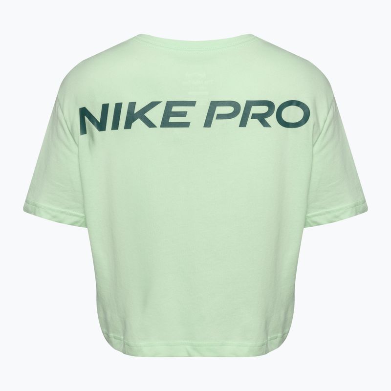 Moteriški treniruočių marškinėliai Nike Pro Dri-Fit Cropped vapour green 2