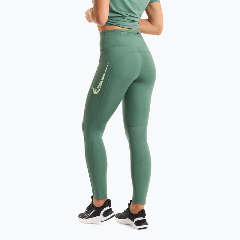 Moteriškos bėgimo tamprės Nike Fast Mid Rise 7/8 bicoastal/vapor green 2
