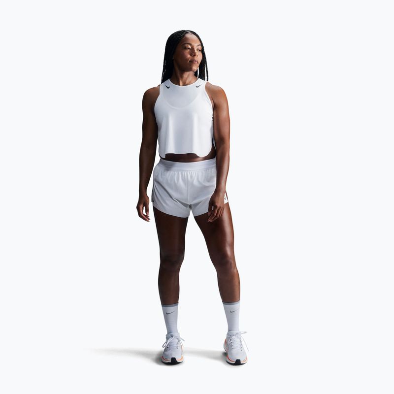 Moteriški bėgimo marškinėliai Nike AeroSwift Dri-Fit ADV Cropped Tank Top off white/black 2