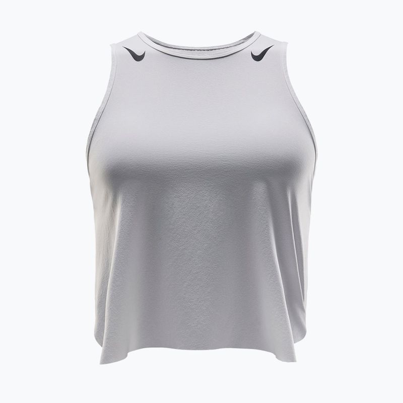 Moteriški bėgimo marškinėliai Nike AeroSwift Dri-Fit ADV Cropped Tank Top off white/black 5