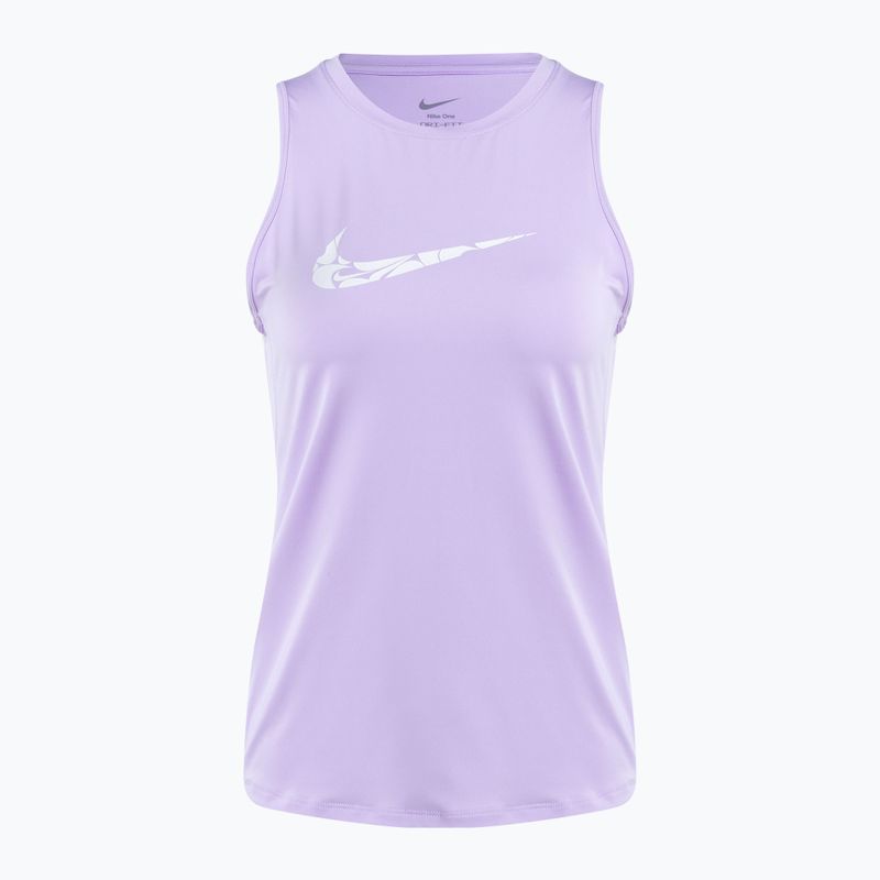 Moteriškas bėgimo tank topas Nike One Graphic TT lilac bloom/white