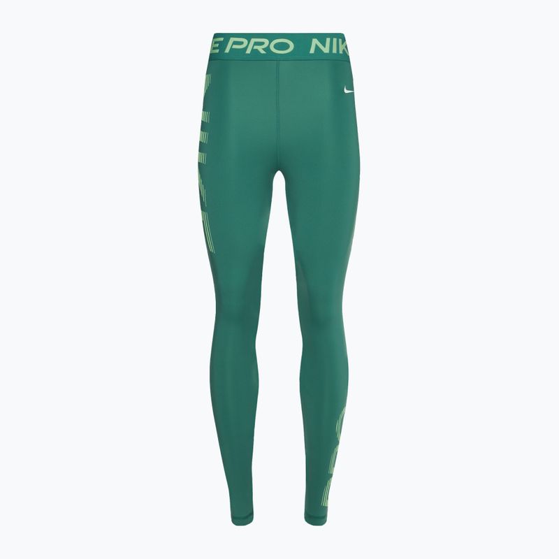 Moteriškos treniruočių tamprės Nike Pro Dri-FIT Mid-Rise 7/8 Graphic bicoastal/vapour green/white