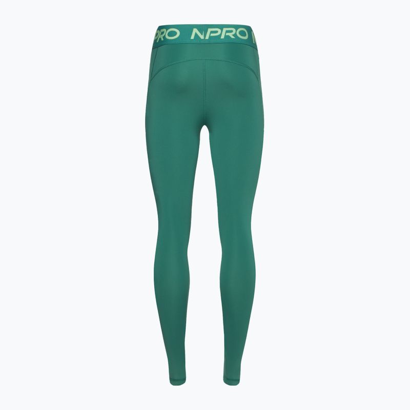 Moteriškos treniruočių tamprės Nike Pro Dri-FIT Mid-Rise 7/8 Graphic bicoastal/vapour green/white 2