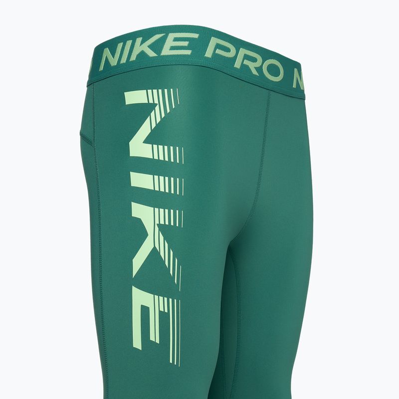 Moteriškos treniruočių tamprės Nike Pro Dri-FIT Mid-Rise 7/8 Graphic bicoastal/vapour green/white 3