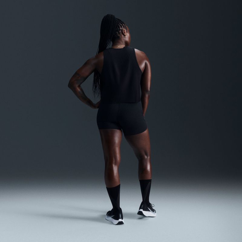 Moteriški bėgimo marškinėliai Nike AeroSwift Dri-Fit ADV Cropped Tank Top black/white 9