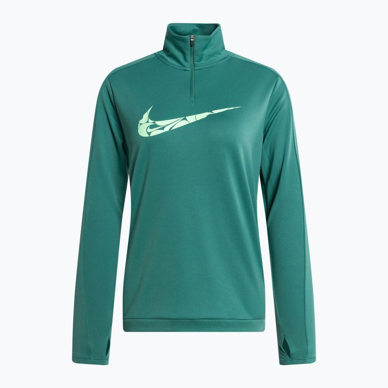 Moteriškas bėgimo džemperis Nike Swoosh Dri-FIT 1/4-Zip Mid bicoastal/vapor green