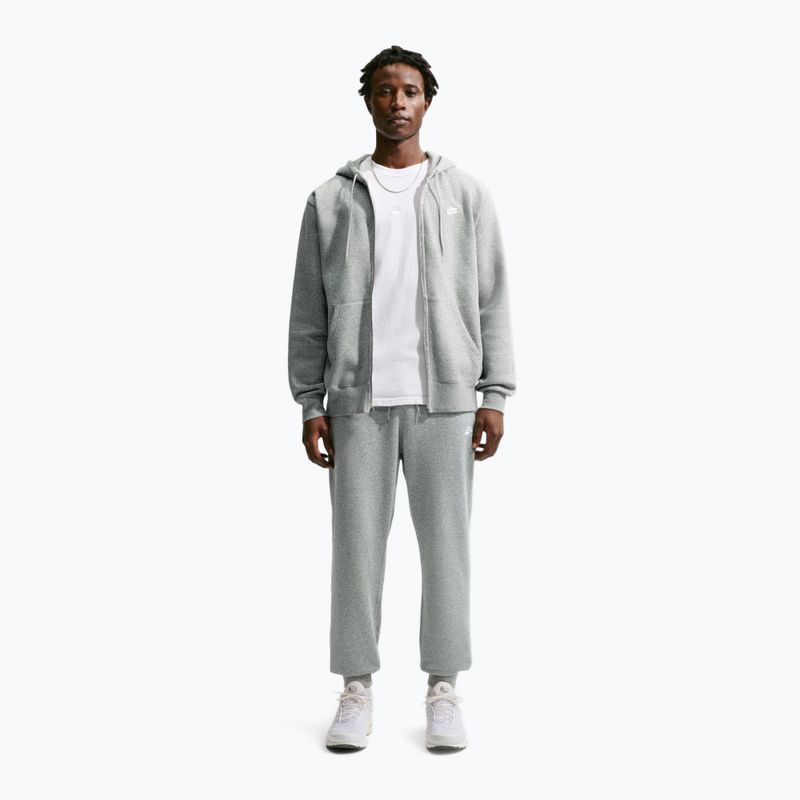 Vyriškos kelnės Nike Club French Terry Joggers dark grey heather/light smoke grey/white 2