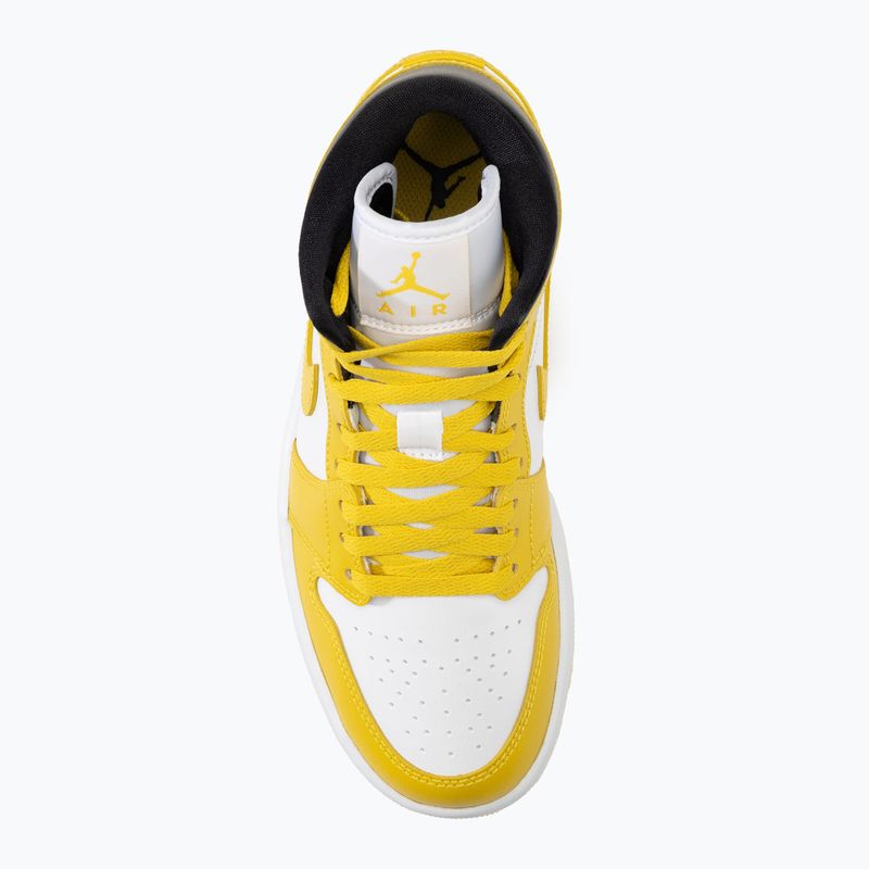 Moteriški batai Air Jordan 1 Mid white/black/vivid sulfur 5