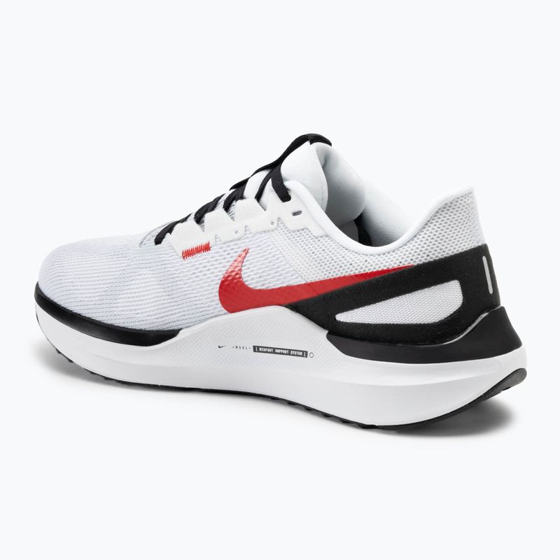 Vyriški bėgimo bateliai Nike Structure 25 white/black/light mmoke grey/fire red 3