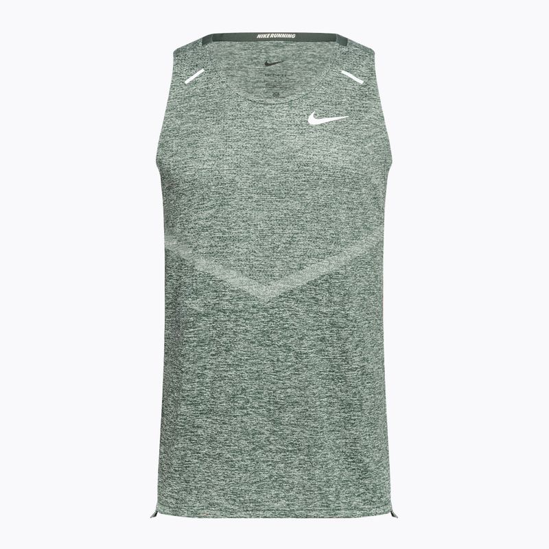 Vyriškas bėgimo tank topas Nike Dri-Fit Rise 365 vintage green/heather