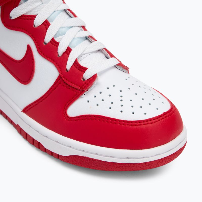 Batai Nike Dunk High white/university red 7