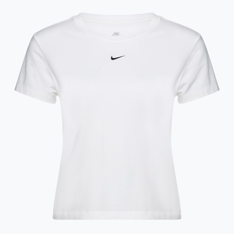 Moteriški marškinėliai Nike Sportswear Chill Knit white/black