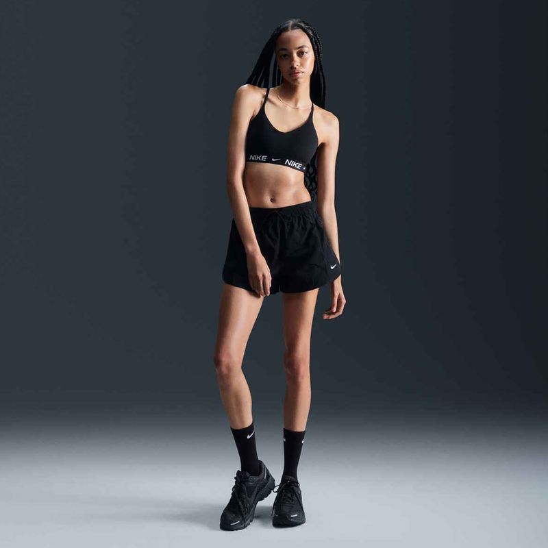 Nike Dri-Fit Indy Light Support treniruočių liemenėlė juoda/juoda/balta 2