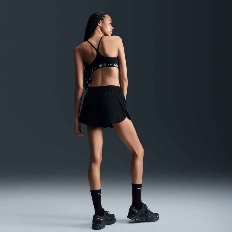 Nike Dri-Fit Indy Light Support treniruočių liemenėlė juoda/juoda/balta 3