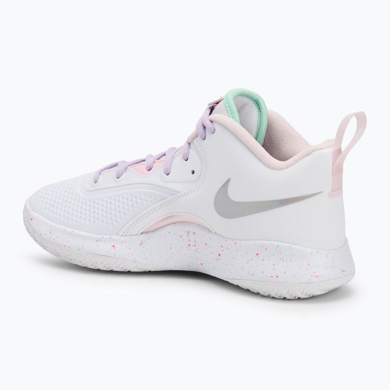 Batai tinklinei Nike React Hyperset 2 SE balti/ryškiai rožiniai/žalios putos/alyvinė migla/rožinės putos 3
