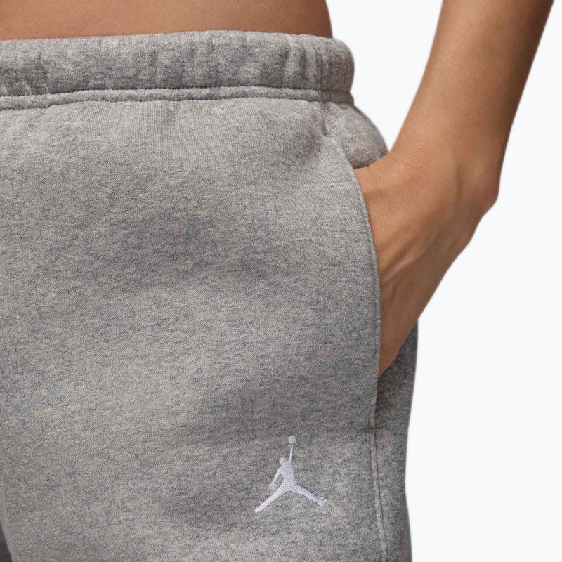 Moteriškos Nike Jordan Brooklyn Fleece tamsiai pilkos viržinės/baltos kelnės 4