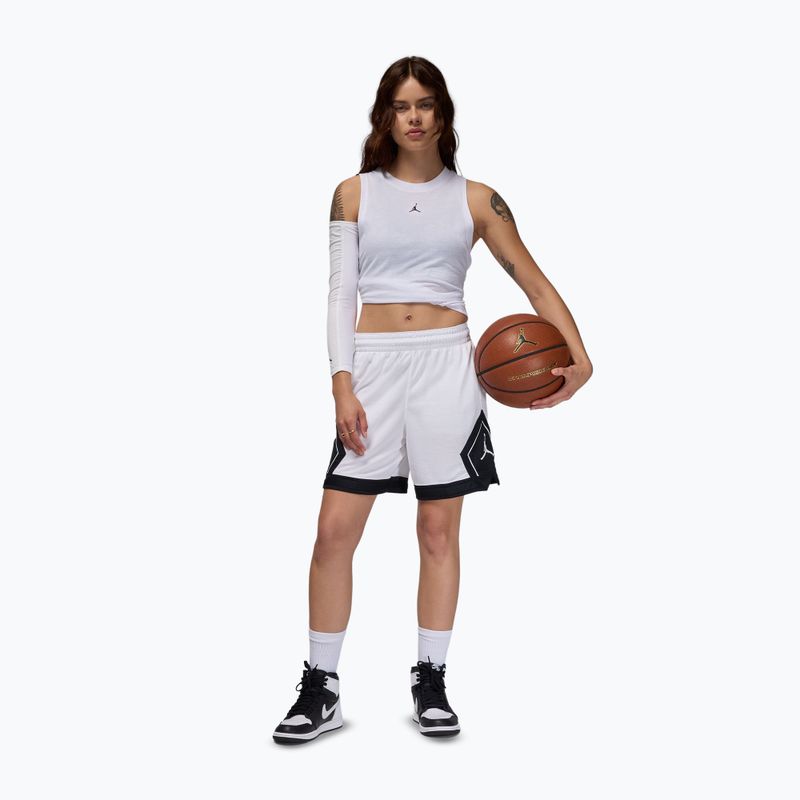 Moteriški krepšinio šortai Jordan Sport Diamond 4" white/black/black/white 2