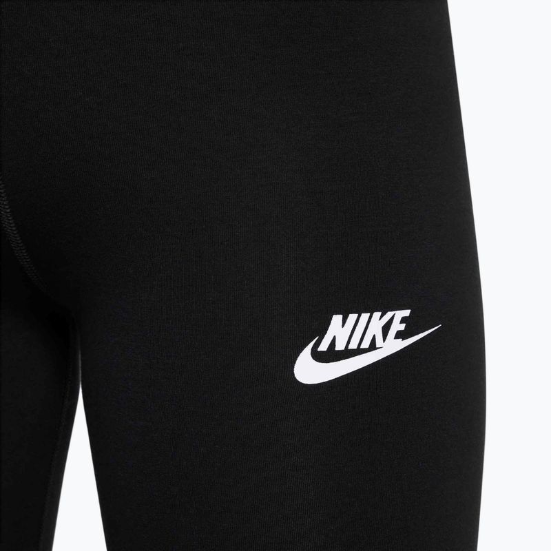 Nike Sportswear Classic High-Waisted juodos/baltos spalvos vaikiškos tamprės 4