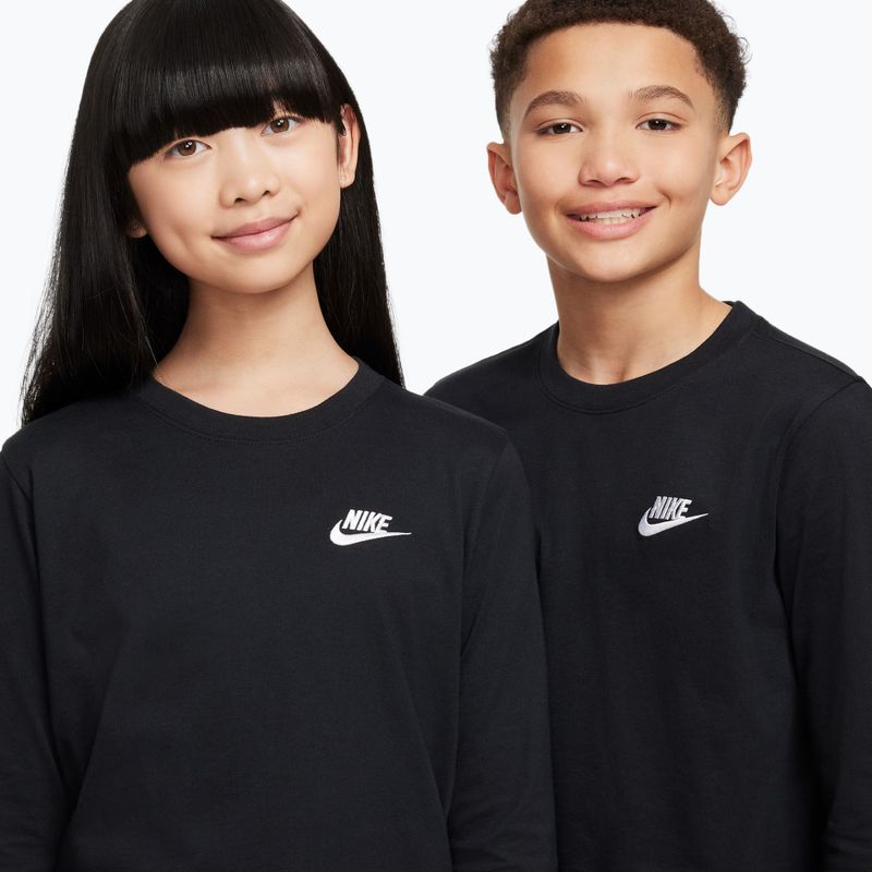 Vaikiški ilgomis rankovėmis marškinėliai Nike Sportswear black 4