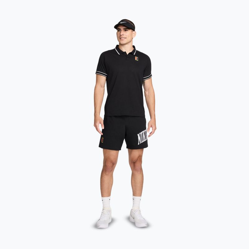 Vyriški teniso marškinėliai Nike Court Heritage Polo juoda/balta 2