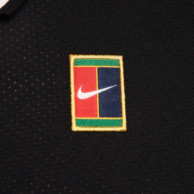 Vyriški teniso marškinėliai Nike Court Heritage Polo juoda/balta 6