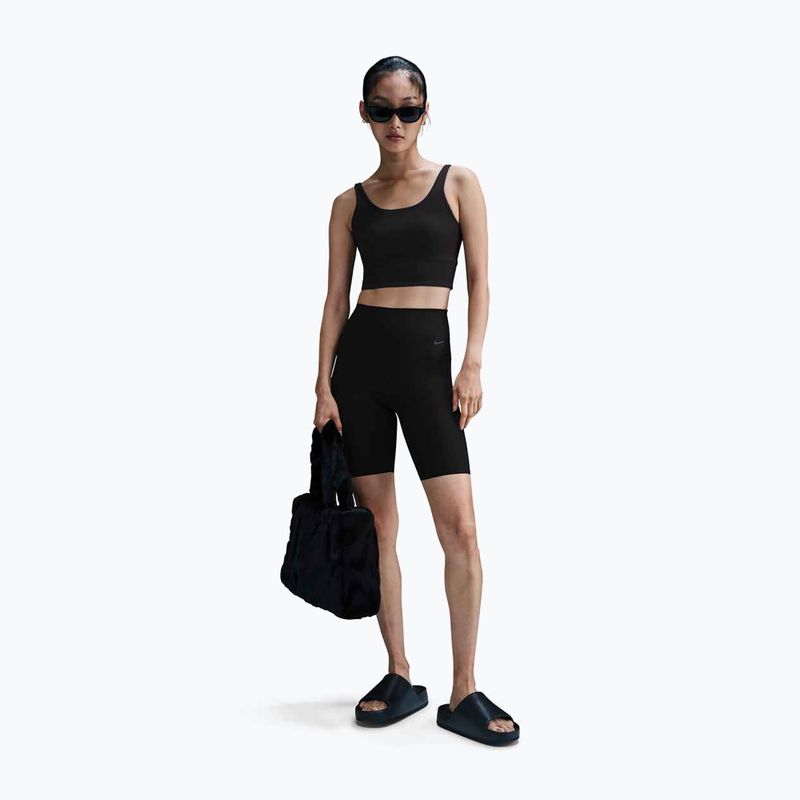 "Nike Zenvy Rib Light Support Longline" treniruočių liemenėlė juoda/juoda