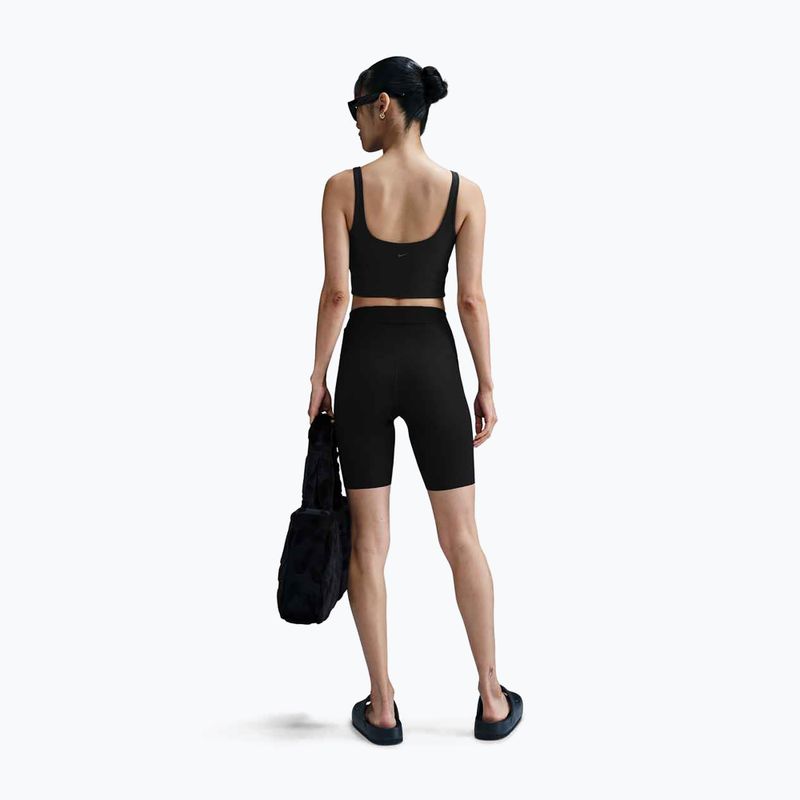 "Nike Zenvy Rib Light Support Longline" treniruočių liemenėlė juoda/juoda 3