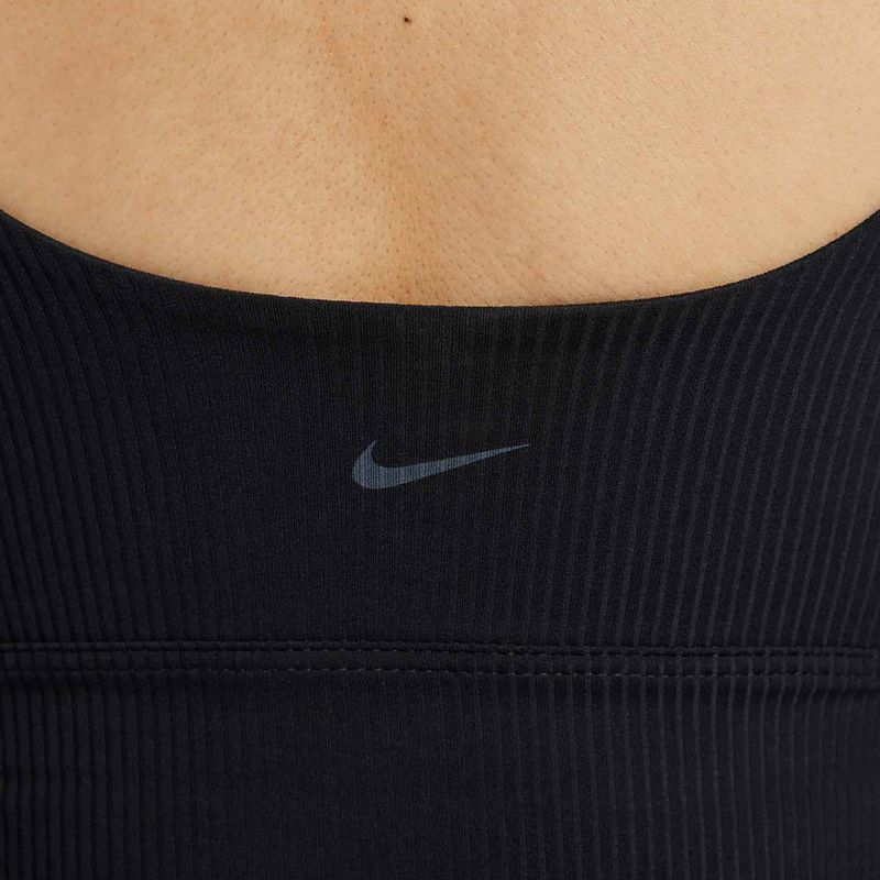 "Nike Zenvy Rib Light Support Longline" treniruočių liemenėlė juoda/juoda 7