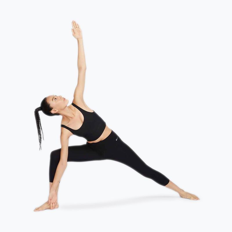 "Nike Zenvy Rib Light Support Longline" treniruočių liemenėlė juoda/juoda 9