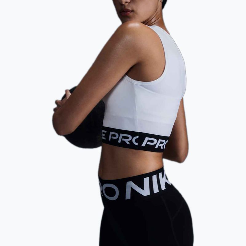 Moteriški treniruočių marškinėliai Nike Pro Dri-Fit white/black 5