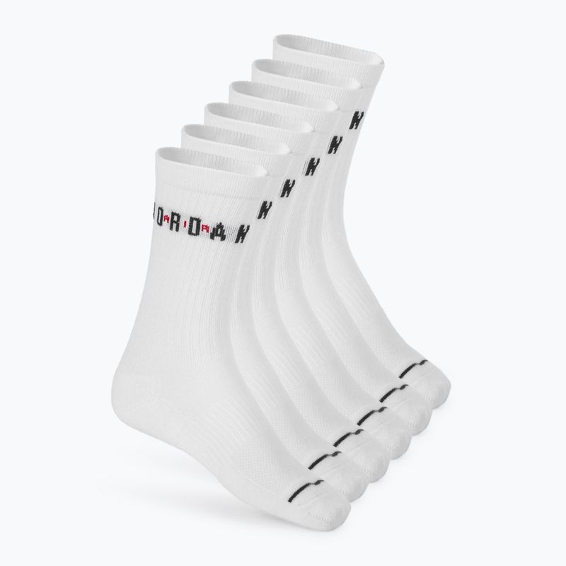 Kojinės Nike Jordan Everyday Crew 6 poros white/gym red/black