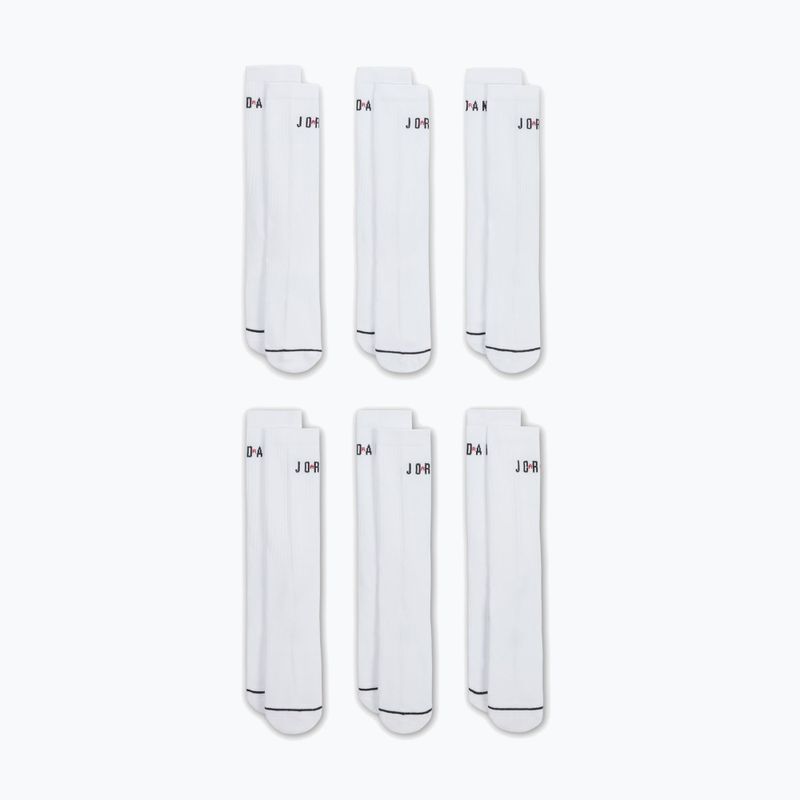 Kojinės Nike Jordan Everyday Crew 6 poros white/gym red/black