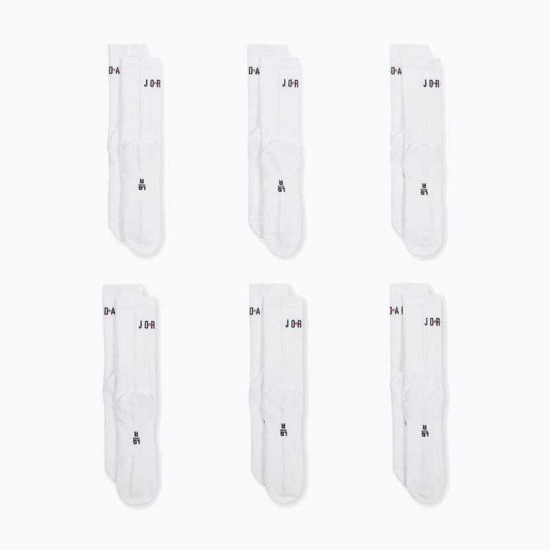 Kojinės Jordan Everyday Crew 6 pairs white/gym red/black 7