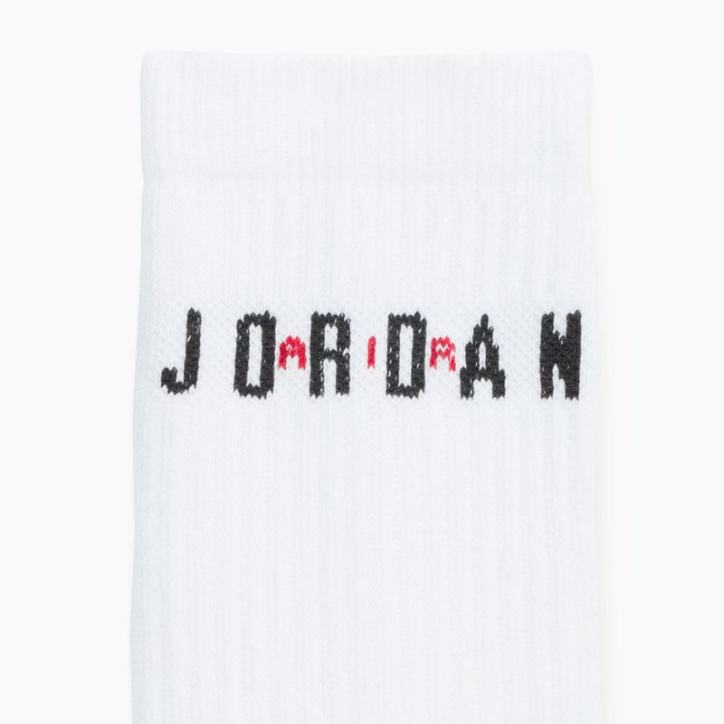 Kojinės Jordan Everyday Crew 6 pairs white/gym red/black 9
